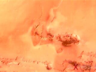 Alienígena adulto vídeo em o mars base camp&excl; um sensational hooters mulher fica o anal a foder