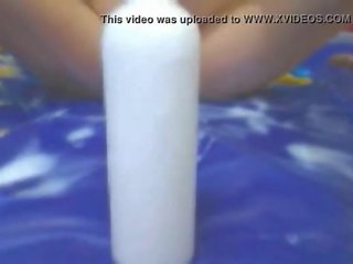 素晴らしい ウェブカメラ ラティナ 潮吹き と 食べること milky 精液 (pt. 2)